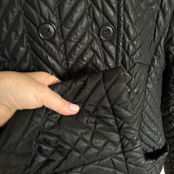Black SISLEY quilted jacket - M - Picture 3 of 5